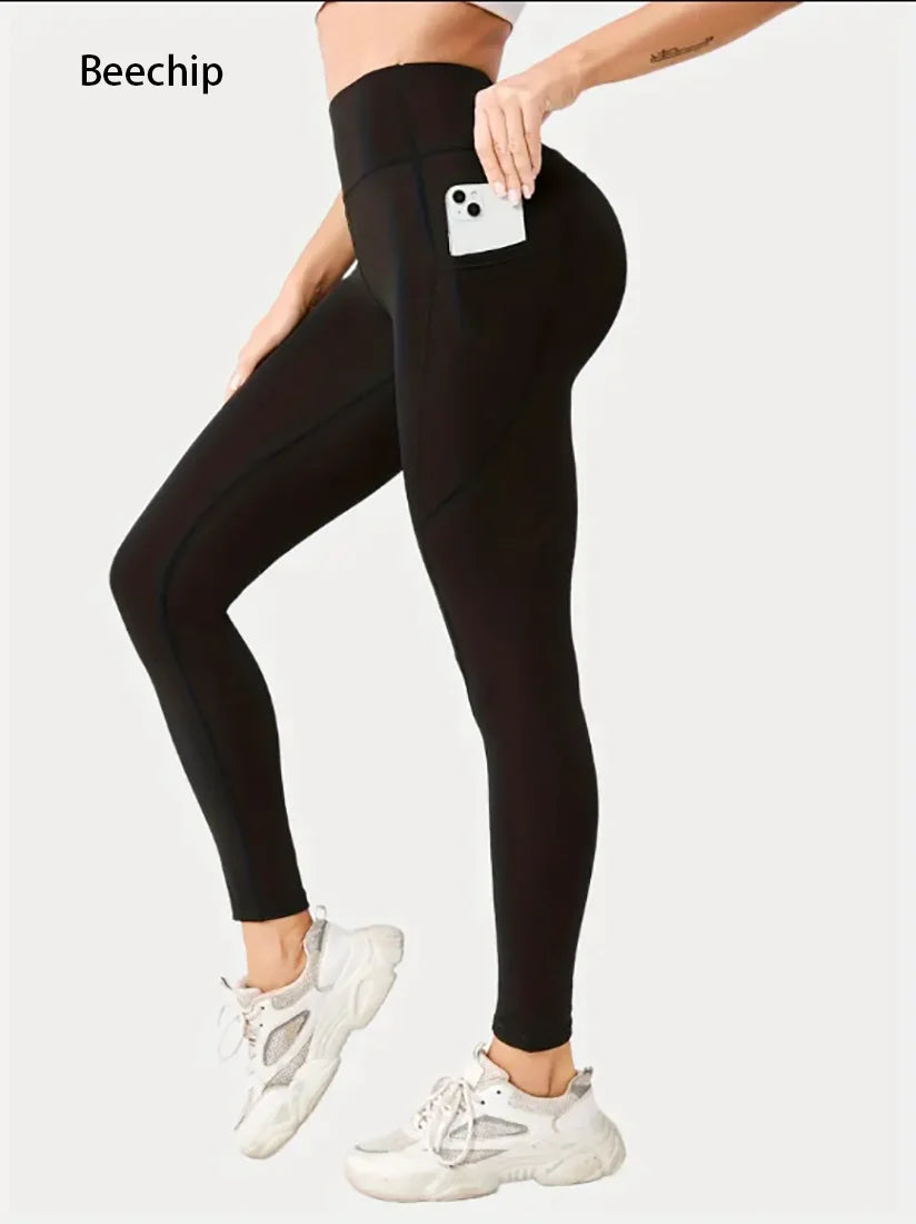 Pocket Yoga ,High Waist And Hip Lifting , Sports And Fitness Women's Leggings, Directly Sold By Manufacturers